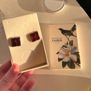 Silver House of Amber Cuff links from Denmark’s Copenhagen Amber Museum
